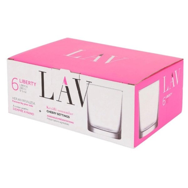 Lot de 6 Verres à Eau 280ml Liberty - LAV Lot de 6 Verres à Eau 280ml Liberty - LAV