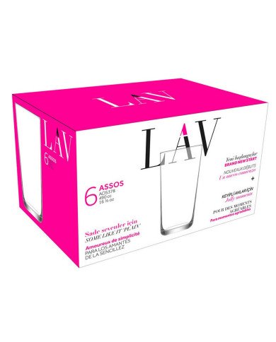 Lot de 6 Verres à Eau 280ml Liberty - LAV Lot de 6 Verres à Eau 280ml Liberty - LAV