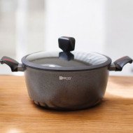 Faitout Antiadhésif avec Couvercle en Verre Ø28 cm - BAROLY