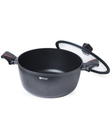 Faitout Antiadhésif avec Couvercle en Verre Ø28 cm - BAROLY