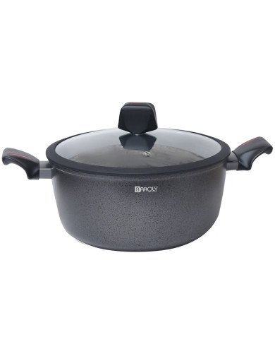 Faitout Antiadhésif avec Couvercle en Verre Ø28 cm - BAROLY