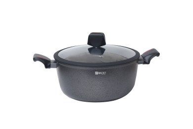 Faitout Antiadhésif avec Couvercle en Verre Ø28 cm - BAROLY