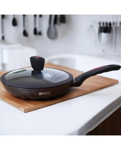 Poêle Sauteuse Antiadhésif en Granite avec Couvercle en Verre Ø28 cm Poêle Sauteuse Antiadhésif en Granite avec Couvercle en Verre Ø28 cm