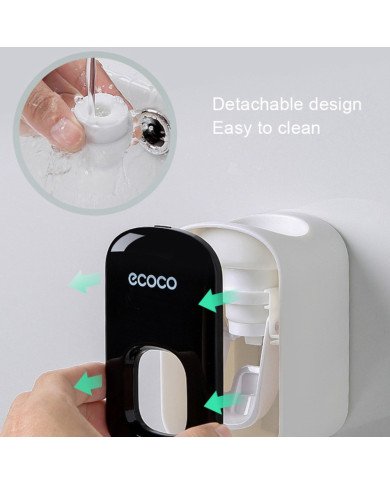 Distributeur Automatique de Dentifrice Mural - Fixation sans perçage - Distributeur Automatique de Dentifrice Mural - Fixation sans perçage -