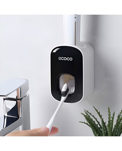Distributeur Automatique de Dentifrice Mural - Fixation sans perçage - ECOCO Distributeur Automatique de Dentifrice Mural - Fixation sans perçage - ECOCO