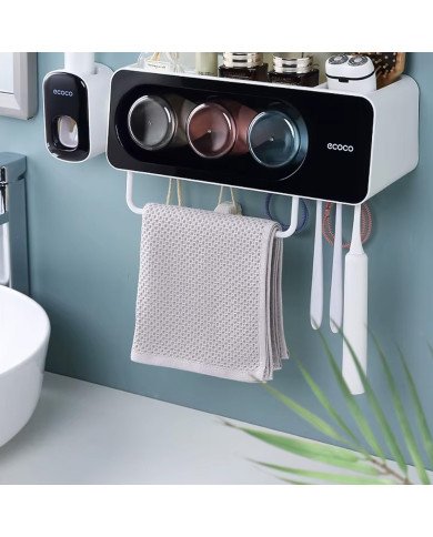 Organisateur Mural Salle de Bain - Distributeur + Porte-gobelets... Organisateur Mural Salle de Bain - Distributeur + Porte-gobelets...