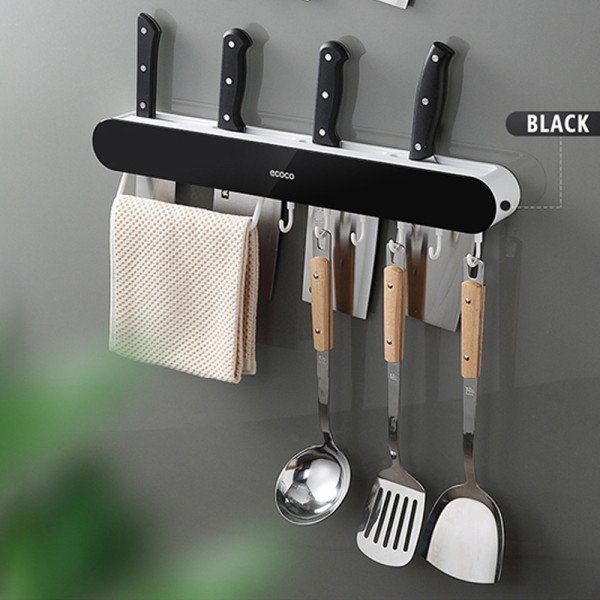 Support Mural Multifonction - Porte-Couteaux, Ustensiles et Serviette Support Mural Multifonction - Porte-Couteaux, Ustensiles et Serviette