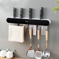 Support Mural Multifonction - Porte-Couteaux, Ustensiles et Serviette - ECOCO