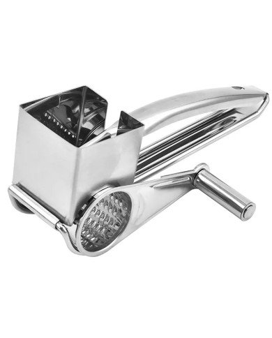 Râpe à Fromage Dur à Manivelle Chromée 20cm - Vocen