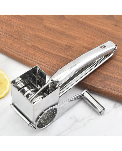 Râpe à Fromage Dur à Manivelle Chromée 20cm - Vocen