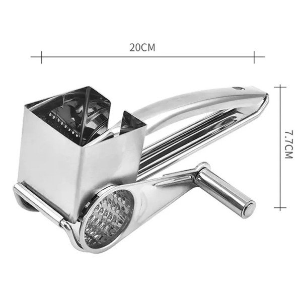 Râpe à Fromage Dur à Manivelle Chromée 20cm - Vocen Râpe à Fromage Dur à Manivelle Chromée 20cm - Vocen