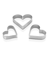 Moule Découpeur de Biscuits en Acier en forme de Coeur 3pcs - Qlux Moule Découpeur de Biscuits en Acier en forme de Coeur 3pcs - Qlux