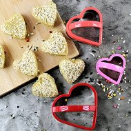 Moule Découpeur de Biscuits en Acier en forme de Coeur 3pcs Moule Découpeur de Biscuits en Acier en forme de Coeur 3pcs