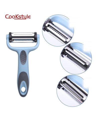Éplucheur Multifonction Antidérapant en Acier Inoxydable - Cookstyle Éplucheur Multifonction Antidérapant en Acier Inoxydable - Cookstyle