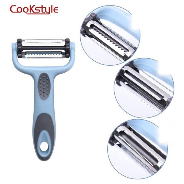 Éplucheur Multifonction Antidérapant en Acier Inoxydable - Cookstyle Éplucheur Multifonction Antidérapant en Acier Inoxydable - Cookstyle