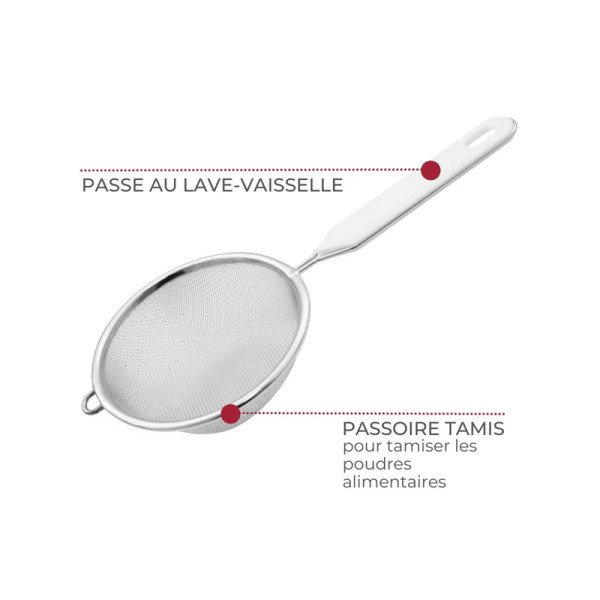 Passoire tamis inox 10cm - FACKELMANN Passoire tamis inox 10cm - FACKELMANN