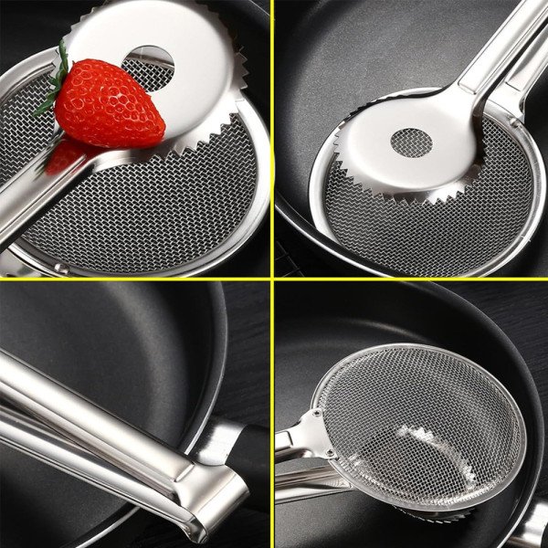 Pince à Friture à Maille Filtrante Multifonction en Acier Inoxydable Pince à Friture à Maille Filtrante Multifonction en Acier Inoxydable