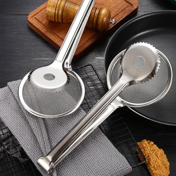 Pince à Friture à Maille Filtrante Multifonction en Acier Inoxydable Pince à Friture à Maille Filtrante Multifonction en Acier Inoxydable