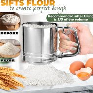 Tamis à Poudre Mécanique Multifonction GM Ø12 cm en Acier Inoxydable - Tamis à Poudre Mécanique Multifonction GM Ø12 cm en Acier Inoxydable -