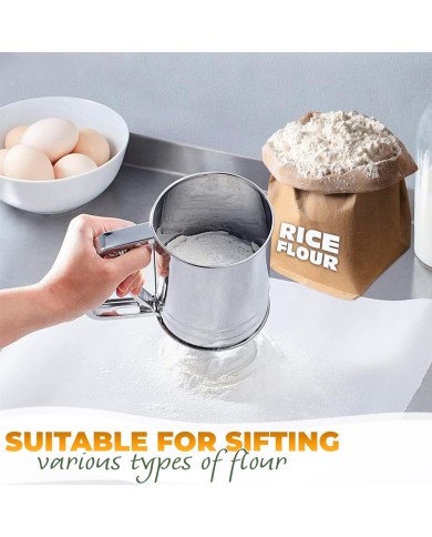 Tamis à Poudre Mécanique Multifonction GM Ø12 cm en Acier Inoxydable -