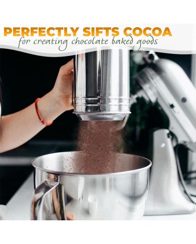 Tamis à Poudre Mécanique Multifonction GM Ø12 cm en Acier Inoxydable -