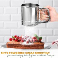 Tamis à Poudre Mécanique Multifonction GM Ø12 cm en Acier Inoxydable - Tamis à Poudre Mécanique Multifonction GM Ø12 cm en Acier Inoxydable -