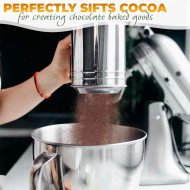 Tamis à Poudre Mécanique Multifonction PM Ø10 cm en Acier Inoxydable - Tamis à Poudre Mécanique Multifonction PM Ø10 cm en Acier Inoxydable -