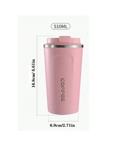 Tasse à Café Mug Isotherme en Acier Inoxydable 510 ml