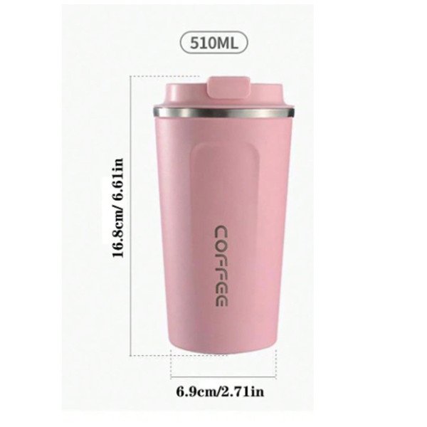 Tasse à Café Mug Isotherme en Acier Inoxydable 510 ml