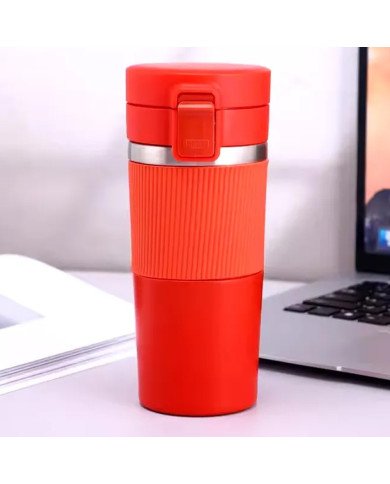 Tasse à Café Mug Isotherme en Acier Inoxydable avec poignée en caoutch