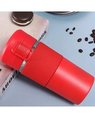 Tasse à Café Mug Isotherme en Acier Inoxydable avec poignée en caoutch