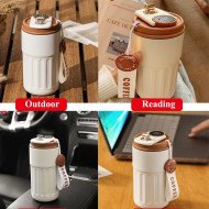 Tasse à Café Mug Isotherme en Acier Inoxydable Affichage Température