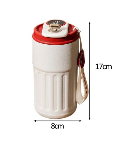 Tasse à Café Mug Isotherme en Acier Inoxydable Affichage Température