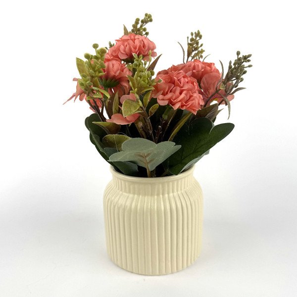 Arrangement Floral Artificiel en Pot Design en Céramique HZ742-9