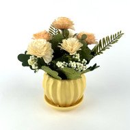 Arrangement Floral Artificiel en Pot Design en Céramique HZ760-7
