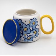 Mug Chop en Céramique Make Life Better avec Couvercle 450 ml Mug Chop en Céramique Make Life Better avec Couvercle 450 ml