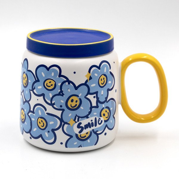 Mug Chop en Céramique Make Life Better avec Couvercle 450 ml Mug Chop en Céramique Make Life Better avec Couvercle 450 ml