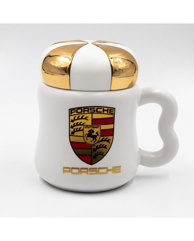 Mug Chop en Céramique Porsche avec Couvercle 450 ml Mug Chop en Céramique Porsche avec Couvercle 450 ml
