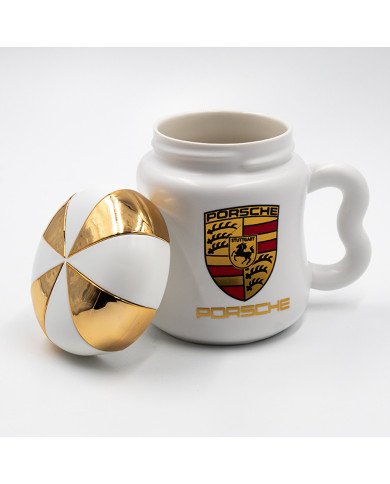 Mug Chop en Céramique Porsche avec Couvercle 450 ml Mug Chop en Céramique Porsche avec Couvercle 450 ml