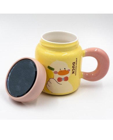 Mug Chop en Céramique Duck avec Couvercle 450 ml Mug Chop en Céramique Duck avec Couvercle 450 ml
