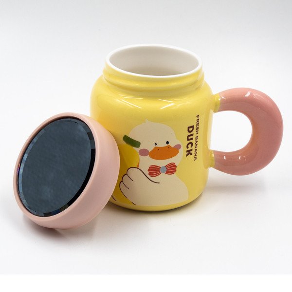 Mug Chop en Céramique Duck avec Couvercle 450 ml Mug Chop en Céramique Duck avec Couvercle 450 ml