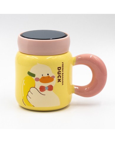 Mug Chop en Céramique Duck avec Couvercle 450 ml Mug Chop en Céramique Duck avec Couvercle 450 ml