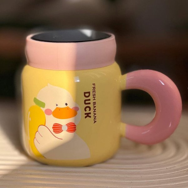 Mug Chop en Céramique Duck avec Couvercle 450 ml Mug Chop en Céramique Duck avec Couvercle 450 ml