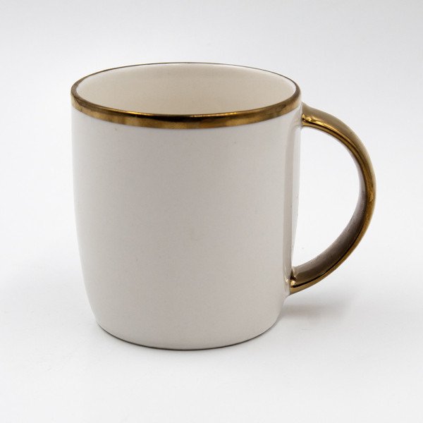 Mug Chop en Céramique White & Gold 450 ml Mug Chop en Céramique White & Gold 450 ml