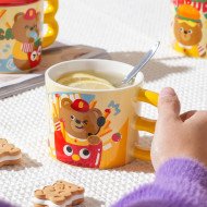 Mug Chop en Céramique Little Bear avec Couvercle et Cuillère 450 ml Mug Chop en Céramique Little Bear avec Couvercle et Cuillère 450 ml