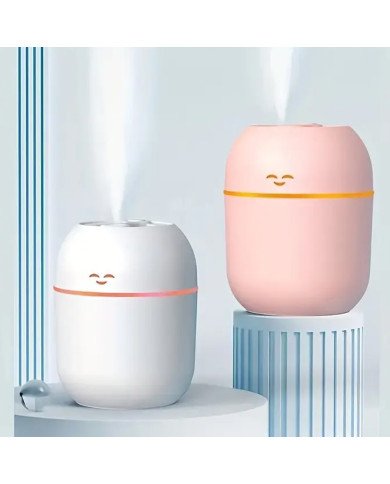Diffuseur d'Huile Essentielle et Humidificateur d’Air LED – Design Mignon - Rose Diffuseur d'Huile Essentielle et Humidificateur d’Air LED – Design Mignon - Rose