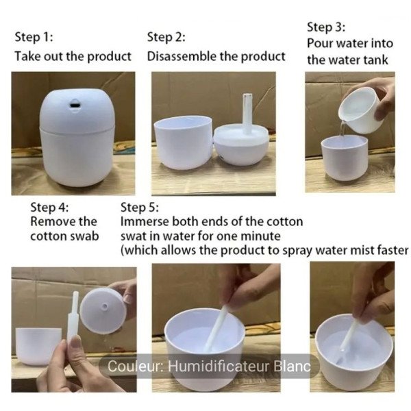 Diffuseur d'Huile Essentielle et Humidificateur d’Air LED – Design Mig