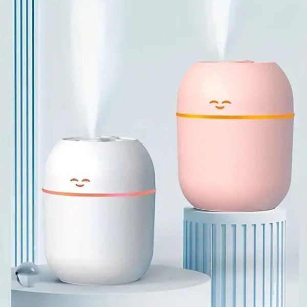 Diffuseur d'Huile Essentielle et Humidificateur d’Air LED – Design Mignon - Rose Diffuseur d'Huile Essentielle et Humidificateur d’Air LED – Design Mignon - Rose