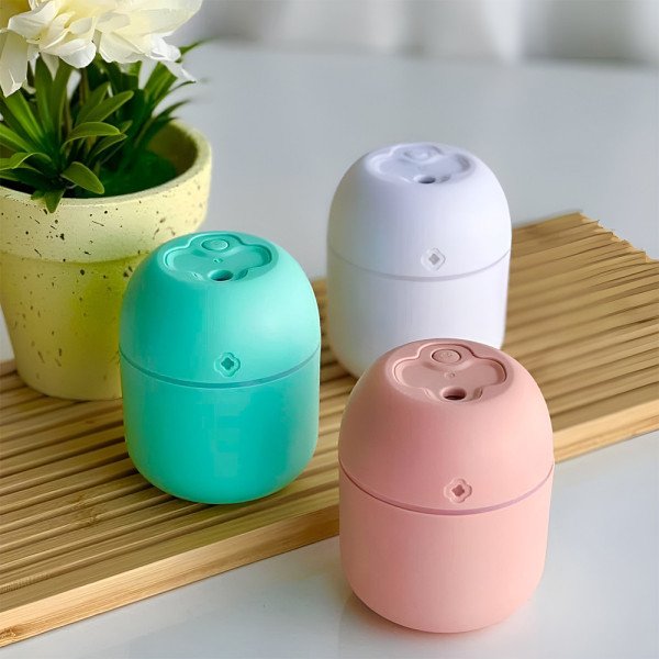 Diffuseur d'Huile Essentielle et Humidificateur d’Air LED 3en1 – Design Mignon - Violet Clair Diffuseur d'Huile Essentielle et Humidificateur d’Air LED 3en1 – Design Mignon - Violet Clair