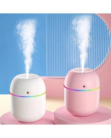 Diffuseur d'Huile Essentielle et Humidificateur d’Air LED 3en1 – Design Mignon - Rose Diffuseur d'Huile Essentielle et Humidificateur d’Air LED 3en1 – Design Mignon - Rose